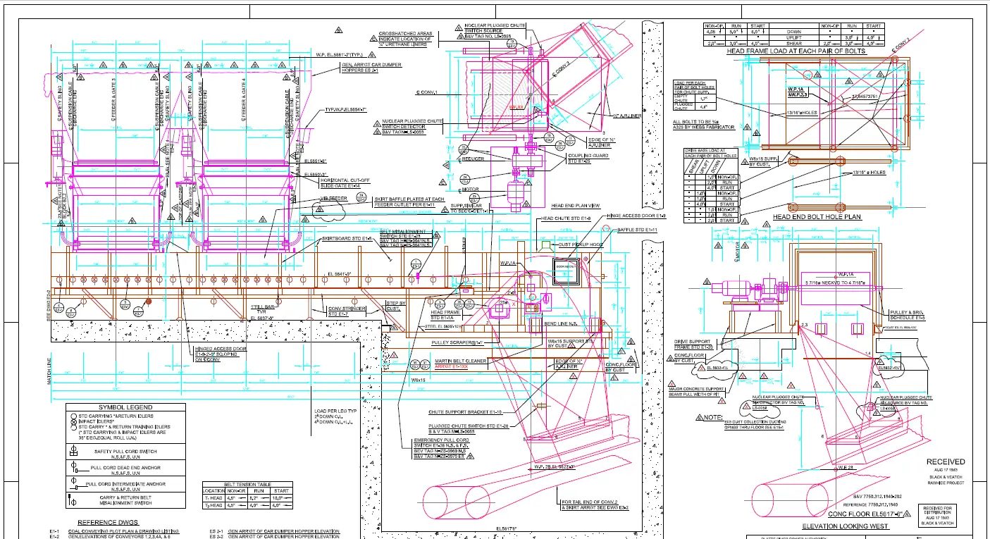 2D engineering drawing in CAD